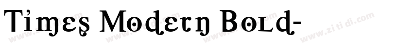 Times Modern Bold字体转换